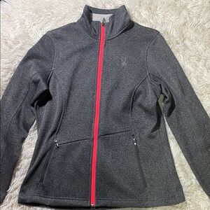 SPYDER WOMEN’S GRAY CORE SWEATER JACKET FULL ZIP SIZE L